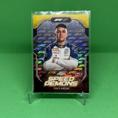 2025 Topps Chrome F1 Logofractor Isack Hadjar Speed Demons #SD5 Yellow /75 69/75
