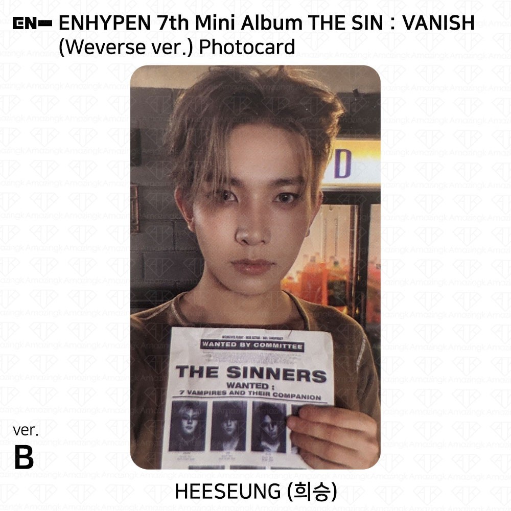Enhypen The 7th Mini Album THE SIN:VANISH Weverse ver. Photocard