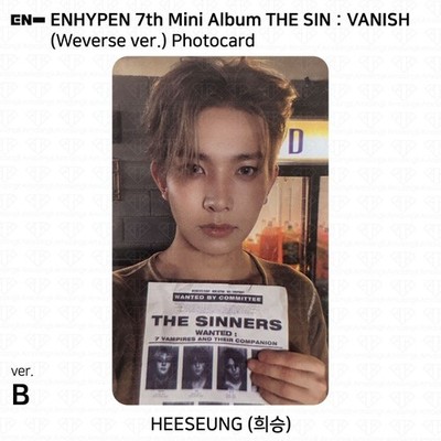 Enhypen The 7th Mini Album THE SIN:VANISH Weverse ver. Photocard