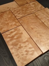 MF 1-13 Set of 9 Figured Maple Wood  mixed . Wavy texture.