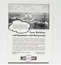 1938 Longwoods Maryland Cleghorn Farm Lockhart Jamesway Farm Bldg Photo Print AD