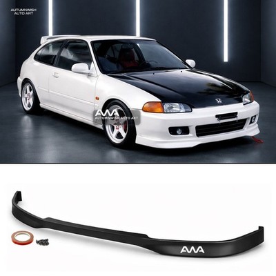 For 92-95 Honda Civic EG 2Dr 3Dr Type R Style Polyurethane Front Bumper Chin Lip