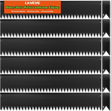 Galvanized Steel Garden Edging - Hammer-In Metal Border with Clips for Landscape
