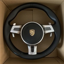 Oem Factory Porsche Sport Design Black Steering Wheel W Paddles Oem Factory Porsche Sport Design Black Steering Wheel W Paddles
