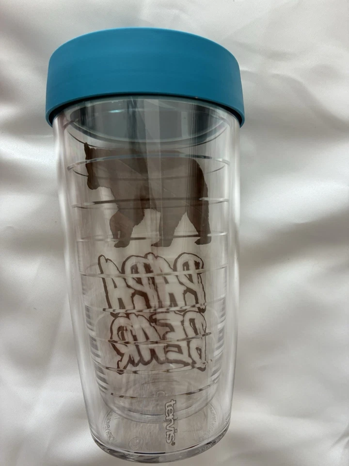 Tervis Mamá Oso Floral Taza Grande Tapa Rosa y Papá Oso Marrón Taza Grande Tapa Azul Foto 4 de 4