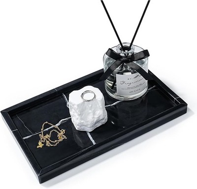 auto Natural Marble Vanity Tray nuine Stone Stora Perfumes Tray Real