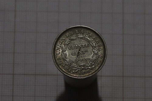 🧭 🇧🇴 BOLIVIA 20 CENTAVOS 1888 SILVER HIGH GRADE B86 #5350 - 第 1/3 張圖片