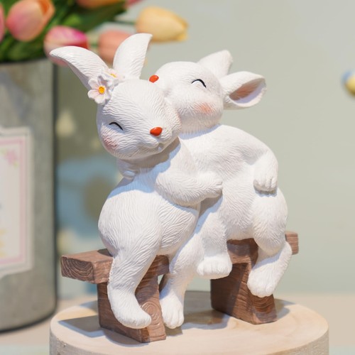 Easter Rabbit Decor Outdoor Garden Decor - Easter Décor Garden Sculptures Sta...