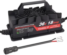 36V LiFePO4 Battery Charger 43.8V 18A Smart Fast Charging for RV Golf Cart Solar