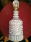 VINTAGE 1972 Jim Beam Blue Gray Swirl Milk Slag Glass Bottle w/Stopper EMPTY Z67