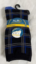 Auro a Goldtoe Brand, Youth or Child 2 Pair Crew Plaid Socks, Large