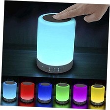 Touch Bedside Lamp - with Bluetooth Speaker, Dimmable Color Night Light,