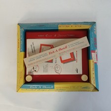 Vintage 1960 OHIO ART ETCH-A-SKETCH NO. 505 In Original Box Instructions