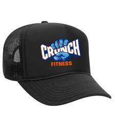Crunch Fitness Trucker Snapback Hat   Gym Lifestyle Mesh Cap, Adjustable Fit