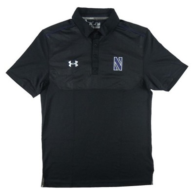 Under Armour - NWT Licensed Northwestern Wildcats Black Polo - Size: Small