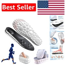 Pain Relief U-Shape Memory Foam Insoles - 2 Pairs for Men 8-11.5, Trim to Fit