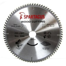 Spartacus Wood Cutting Saw Blade 250 mm x 80 Teeth x 30mm Ryobi BT3000