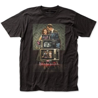 Men's Marvel Wanda Vision TV Poster Black T-Shirt - New