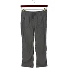 The North Face Womens Outdoor Hiking Nylon Pants Size 4 Short Gray Roll Tab Leg