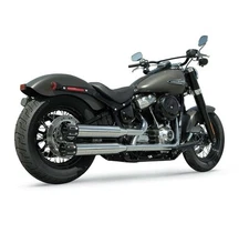 RINEHART RACING Harley M8 18-23 SOFTAIL 3.5 SLIP ONS CHROME BLACK TIPS 500-1200