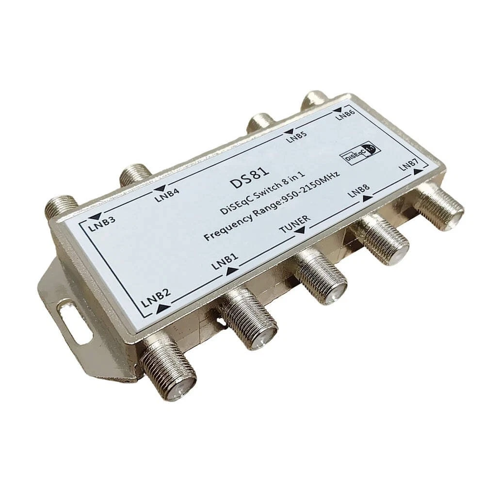 Nuevo Interruptor DISEqC Impermeable 4/8x1 FTA Multi-Interruptor para Receptor de Satélite