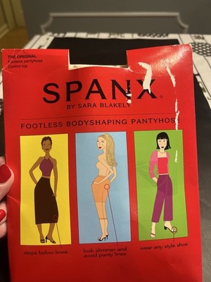Spanx Sara Blakely Footless Body Shaping Pantyhose Control Top Nude Sz B