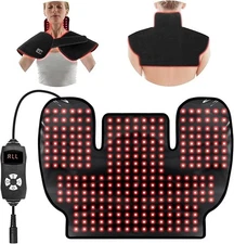 Weetall Infrared Red Light Therapy Device Neck Shoulder Upper Back Wearable Wrap