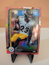 Darius Slay 2025 Topps Chrome Football Leather Refractor Pittsburgh Steelers