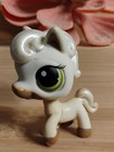 Authentic LPS Littlest Pet Shop # 338 White Brown Horse Green Eyes  — photo 2