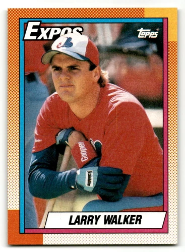 1990 Topps Larry Walker Montreal Expos Rookie RC Baseball Card
