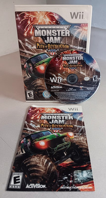 MONSTER JAM: PATH OF DESTRUCTION (NINTENDO WII, 2010) CIB TESTED