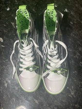 Beetlejuice It's Show Time. Size 8.5  High Top Sneakers by Ground Up. NEW w/Tags