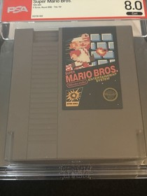 Super Mario Bros Nintendo NES Game 5 Screw Cartridge PSA 8.0 1985