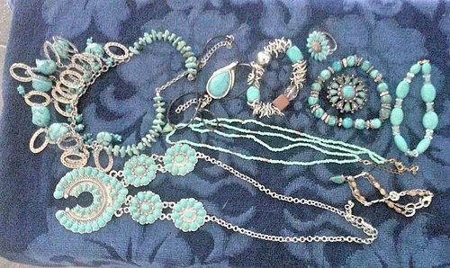 LOT SOUTHWEST JEWELRY SILVER TURQUOISE Mixed VINTAGE