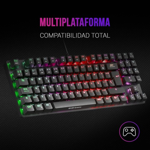 Mars Gaming MKREVOPROWBES Black, Mechanical RGB Gaming Keyboard, TKL+ NUM, Blue - Bild 4 von 5