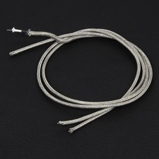 2-pack 1.5ft Guitar Cables, Metal Braided Shielded, Push-back Wire
