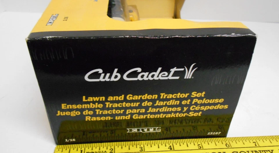 Ertl Cub Cadet Lawn and Garden Tractor Set 1/16 Diecast & Plastic Replica - Image 4 of 4