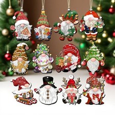72 Pieces Gnome Ornaments: Festive Hanging Decorations for Christmas Trees