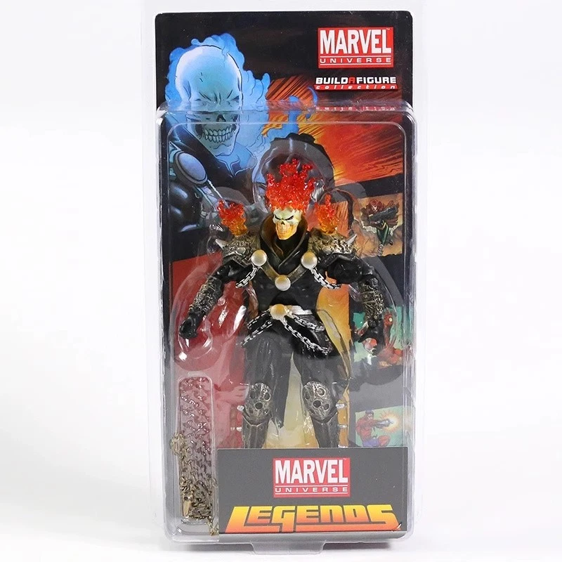 Figura de acción de PVC Johnny Blaze Ghost Rider de Marvel nueva en caja Foto 2 de 4