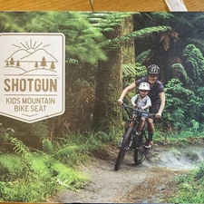 SHOTGUN- KIDS MOUNTAIN BIKE SEAT Ages 2-5 up to 48 lbs-Adjustable-Quick Release