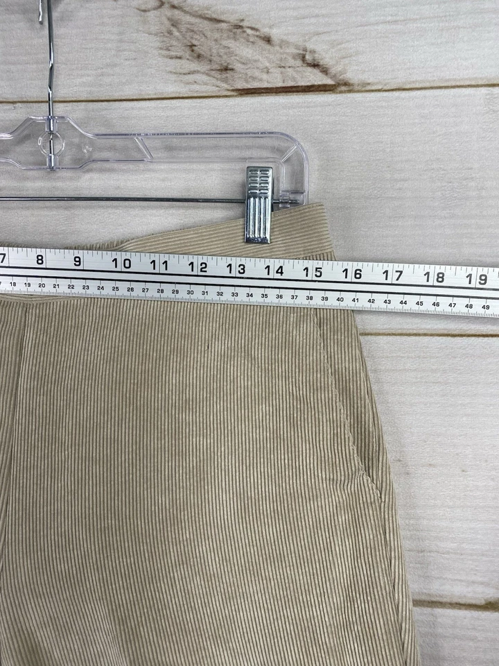 Pantalones de Pana Alfred Dunner Talla 12 Beige Suave Proporcionado Corto Pull On Nuevos con Etiquetas Foto 3 de 4