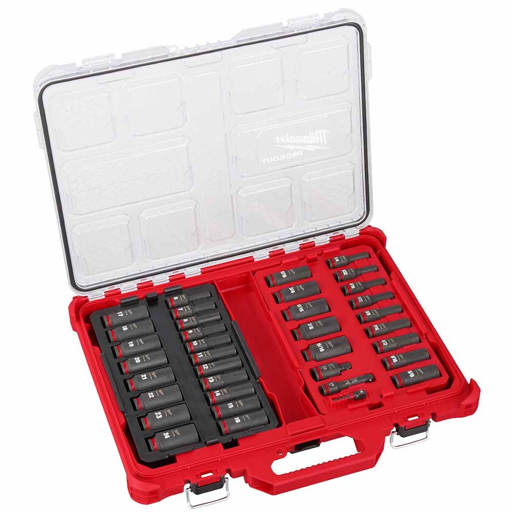 Milwaukee 49-66-6805 Shockwave Impact Duty Socket 3/8" Drive 36-Pc Packout Set