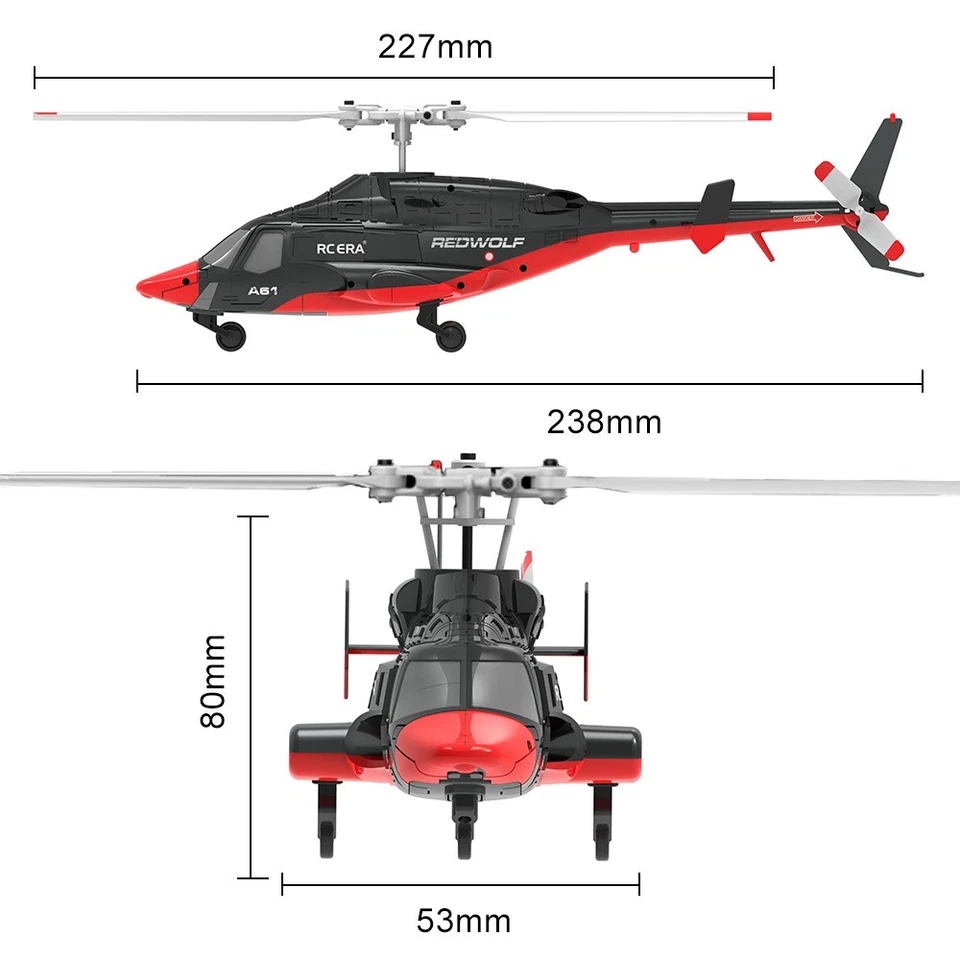 RC ERA A61 Airwolf Helicopter 4CH Optical Flow Positioning 6-axis Gyro Bell 222 - Image 2 of 4