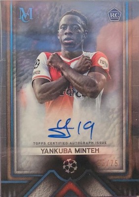 #d 65/75 Yankuba Minteh Auto RC Refractor 2024 Topps Museum Collection 
