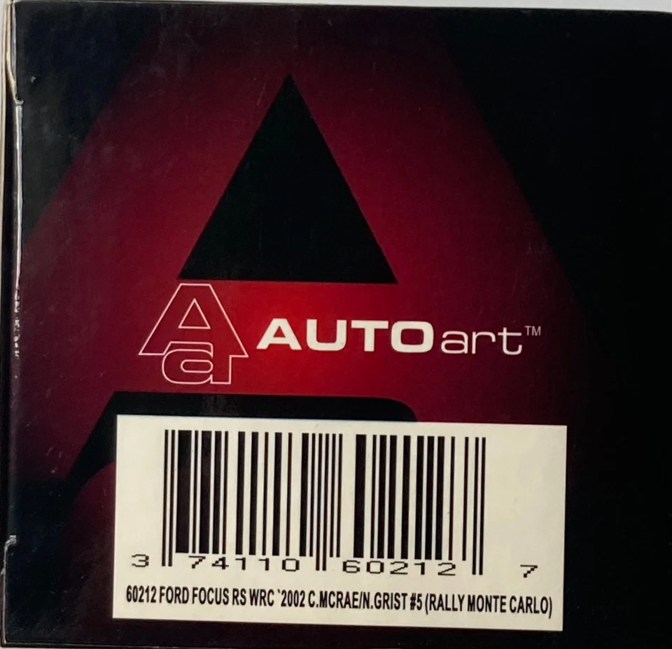 Ford Focus RS WRC 2002 Monte Carlo Rally #5 McRae & Grist Auto Art 60212 em escala 1/43 - Imagem 2 de 4