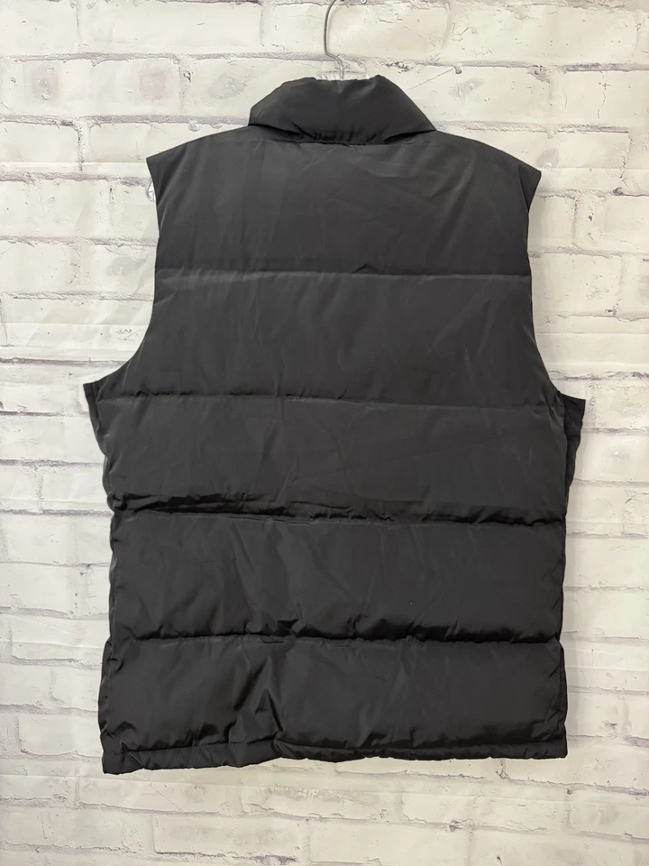 Lands’ End Med 38-40 Black Down Vest Silver Premium Down 600 Fill Hyper Dry New - Image 3 of 4