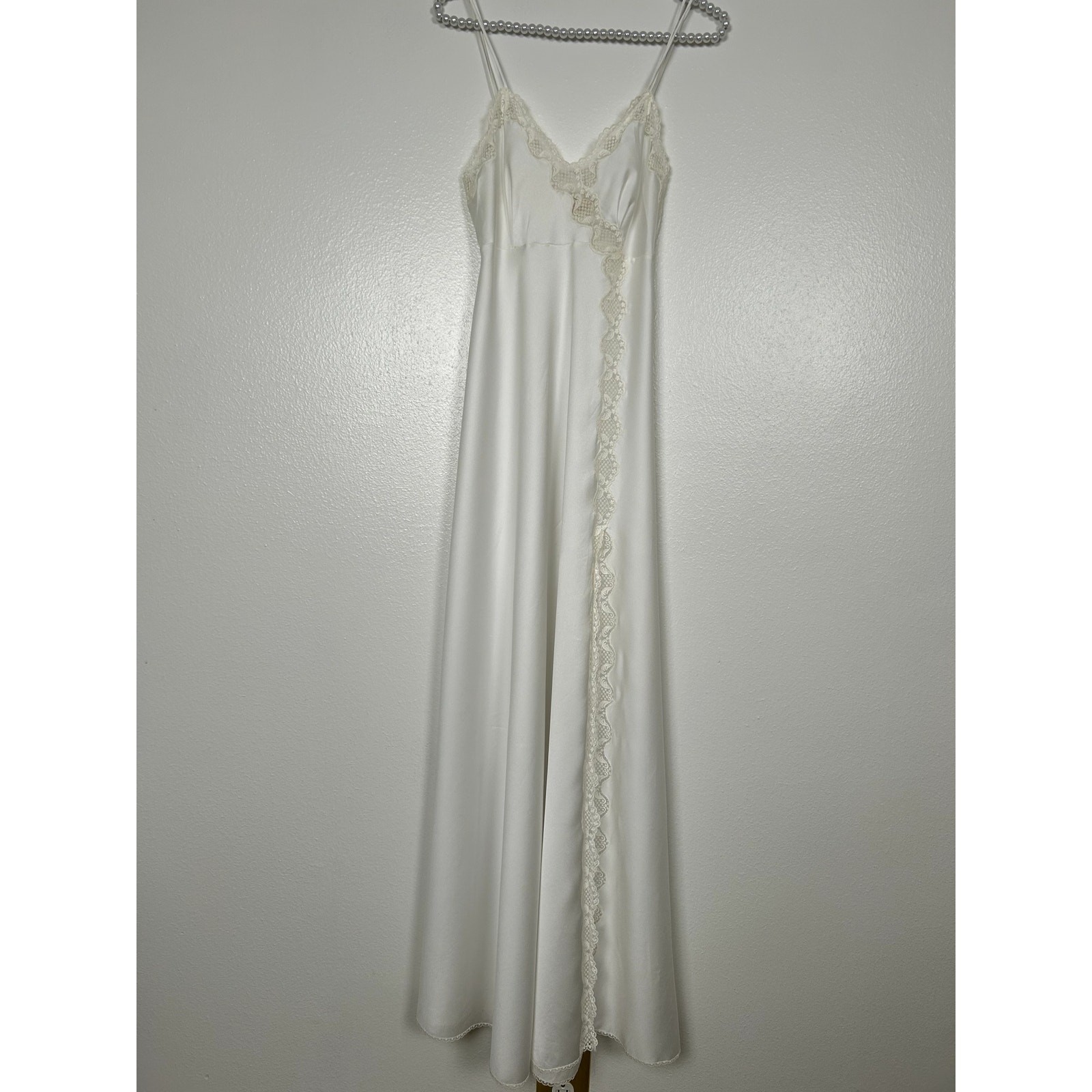 Italian Satin and Lace Vintage Slip Dress
