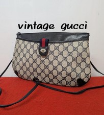 Borsa a tracolla Gucci 2 vie pochette Sherry Web Stripe rara icona vintage...