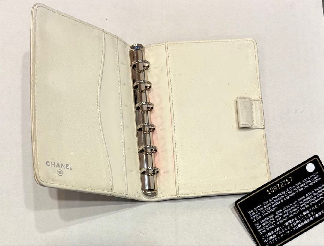 CHANEL Planner Agenda Notebook Cover Matelasse Black Leather CC