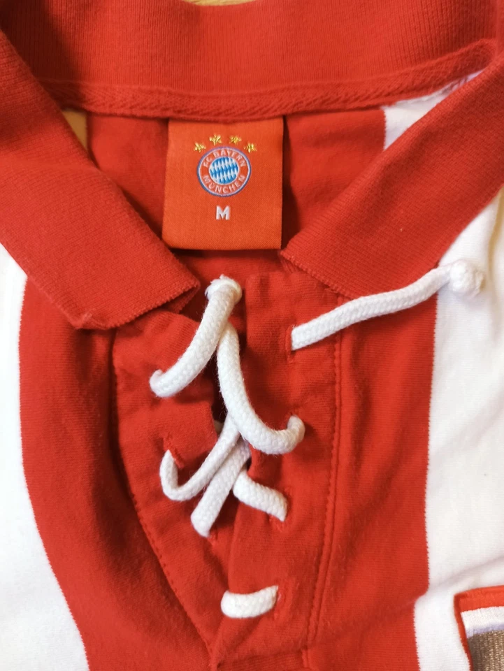 FC Bayern München 1968/1969 Heim Retro Trikot Shirt rot weiß M - Bild 2 von 4